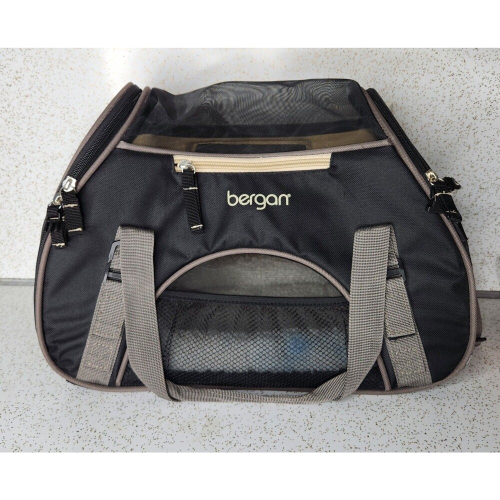 Bergan Comfort Carrier Bag Airline Approved Small Pets Dog/Cat Black Brown